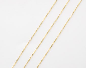 Chaîne 220S, sans nickel, CJ03-01, 10 m, fine chaîne de bracelet en or, laiton cuivré plaqué or 16 carats, chaîne pour collier