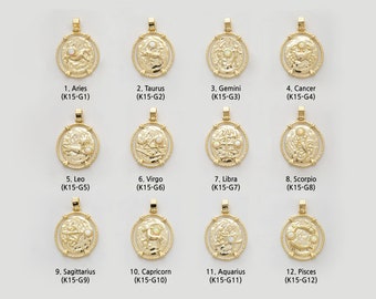 Oval opal zodiac charm w/ bail, Brass, Lab-created opal, Nickel free, Birth Sign, Constellation, Opal charm, 1 piece per sign, [K15-VC1]
