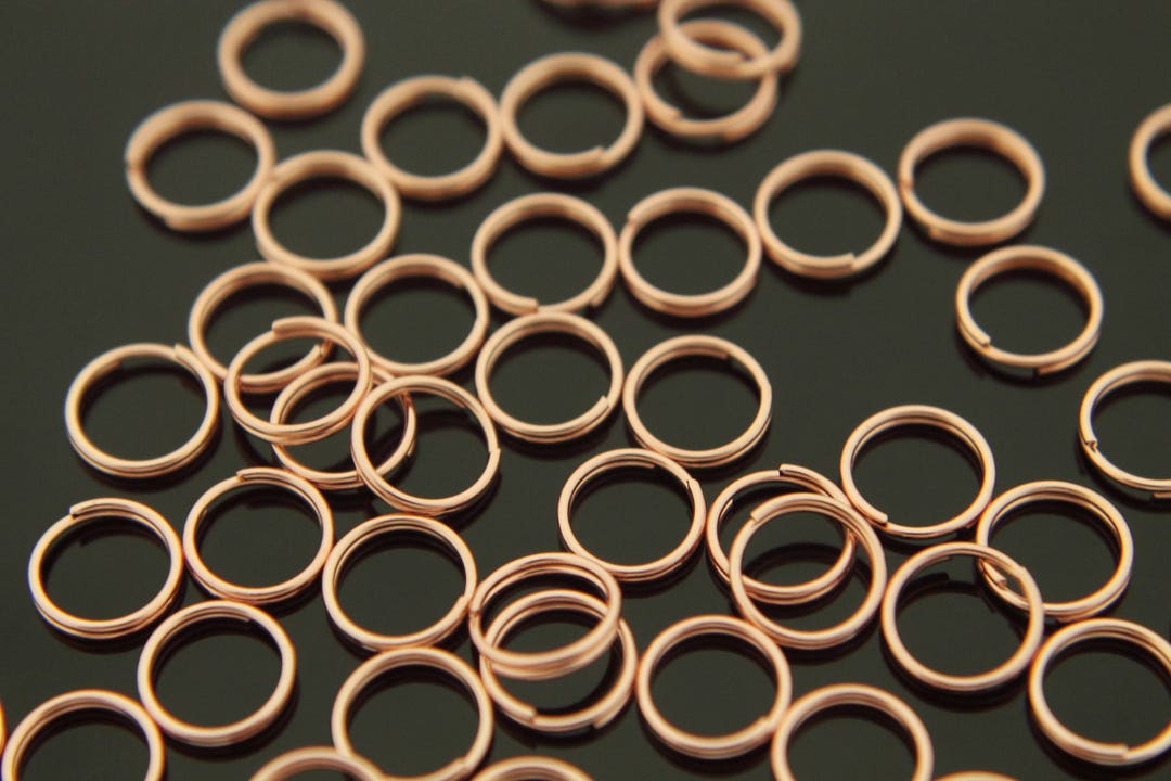 Double Loop Jump Ring 0.6mm Thick Inner 6mm Rose Gold Etsy