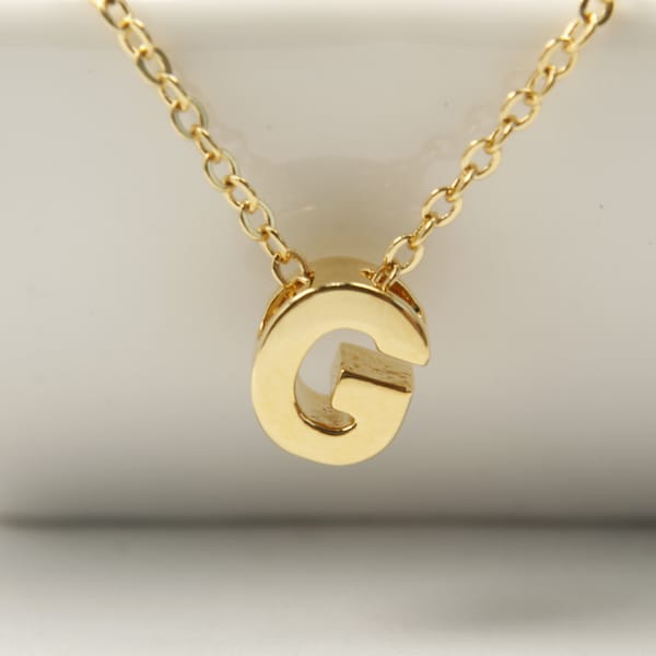 2 pieces, Alphabet G, Nickel free, AG-G6, 8.6x6.9x4.1mm, Hole size 2.1x3.2mm, Capital letter, 16K gold plated brass