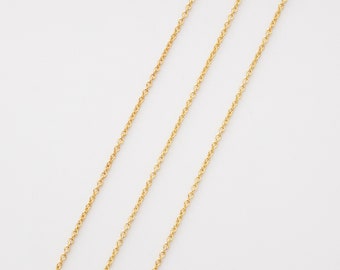 Chain 230S, Nickel free, CJ03-03, 10m, 16K gold plated copper brass, Design chain, Jewelry making, 1.3x1.5mm