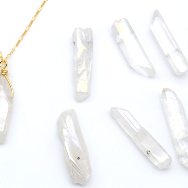 Crystal pendant, M15-R5, 2 pcs, Irregular size from 25mm to 35mm, 0.7mm hole, Crystal charm, Jewelry making crystal