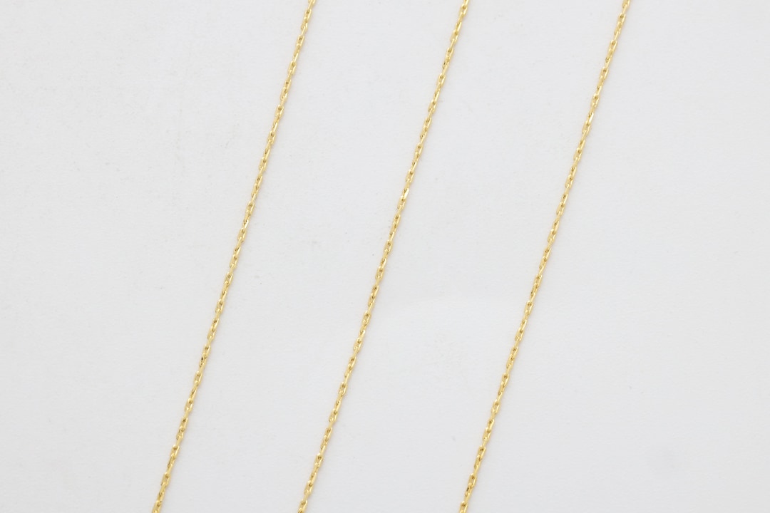Thinnest Ever, Dainty Chain, Nickel Free, CJ2208, 1m, 16K Gold Plated
