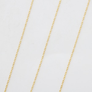 Thinnest Ever, Dainty Chain, Nickel free, CJ22-08, 1m, 16K Gold Plated Copper Brass, Necklace making, Jewelry chain, N220PNTW, 0.65x0.65mm
