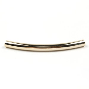 Tube connector, G14-P1, 10 pcs, 50x4mm, Inner diameter 3mm, Pipe round, Tube round, 16K gold plated brass, Not easily tarnish, DK64-02