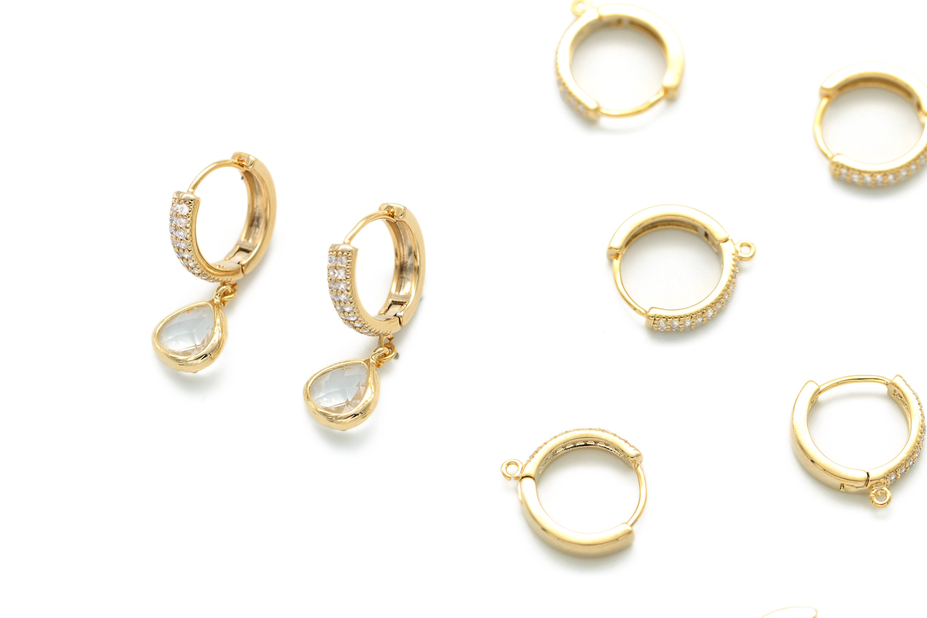 Cubic One Touch W/ Link, T68-R9, Lever Back Earring Making