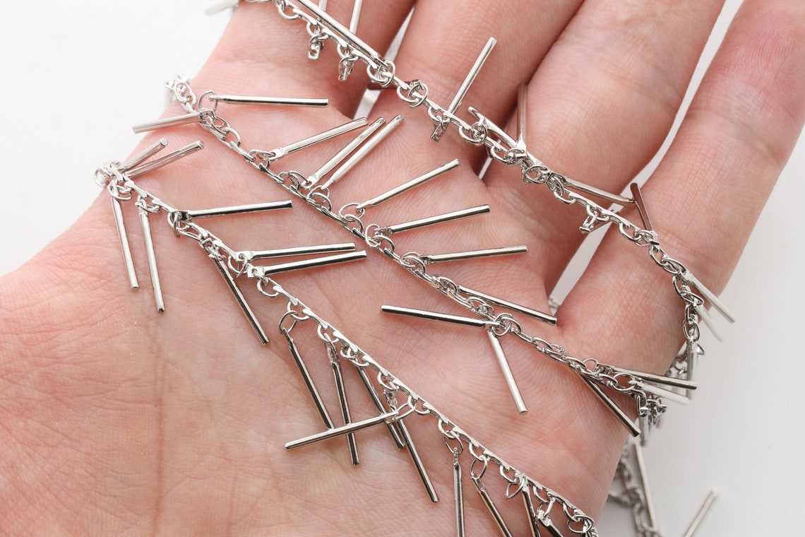 Stick Chain, Nickel Free, CJ13-10, 1m, Handmade Chain, 15mm Long, 1.2mm ...
