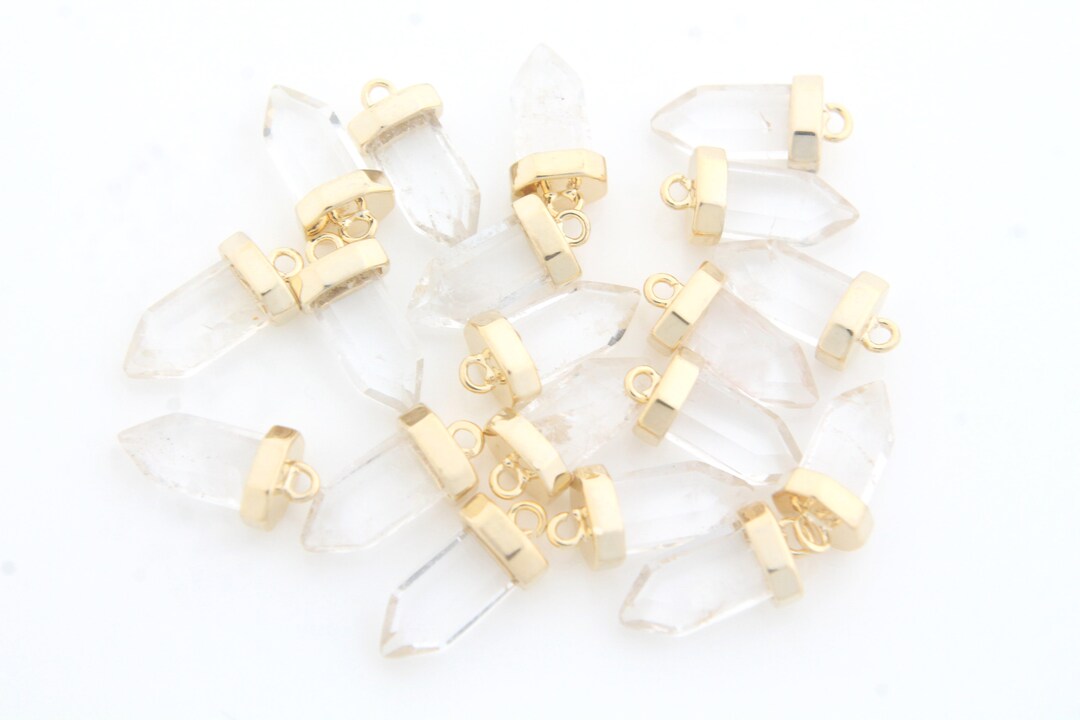 Pendulum Rocks Gemstone Pendulum Charm, Rock Crystal, N42-P2, 2 Pcs, Nature Stone ...