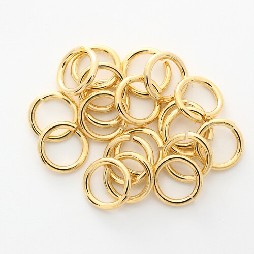 Jump Ring 1.2mm Thick Inner 4mm 16K Goldplated Brass Etsy