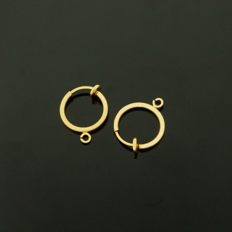 Clip on Earring Hoop W/ Open Link E6G2 Nickel Free 10 Pcs Etsy