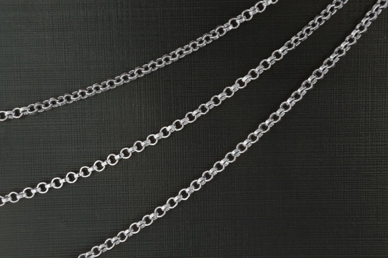 CJ24-06R Chain BL-32A Original rhodium plated copper brass Design chain Nickel free 1m Outer diameter 2.5mm 0.8mm thick