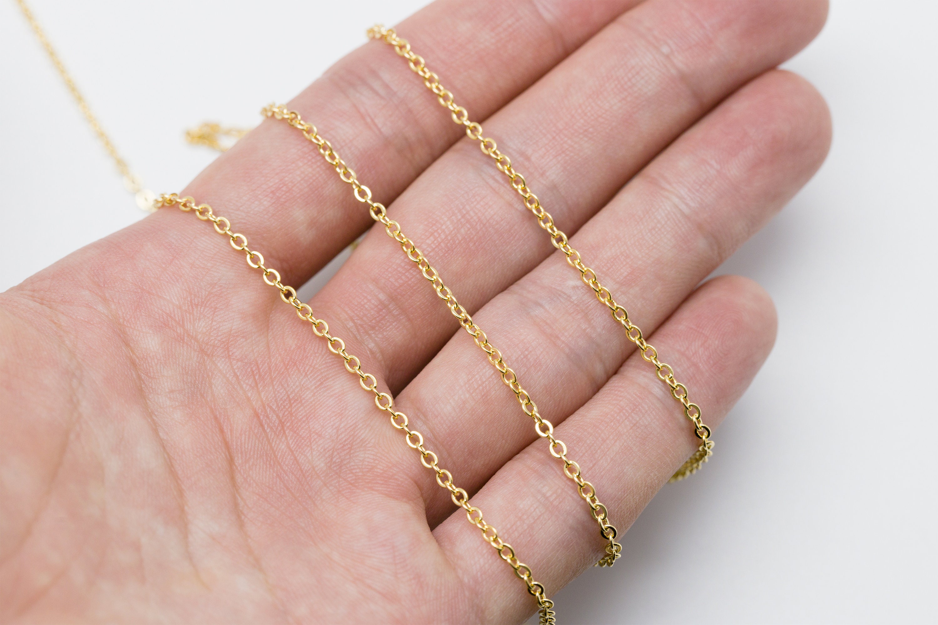 Chain 245SF, Nickel Free, CJ01-01, 10m, 16k Shiny Gold