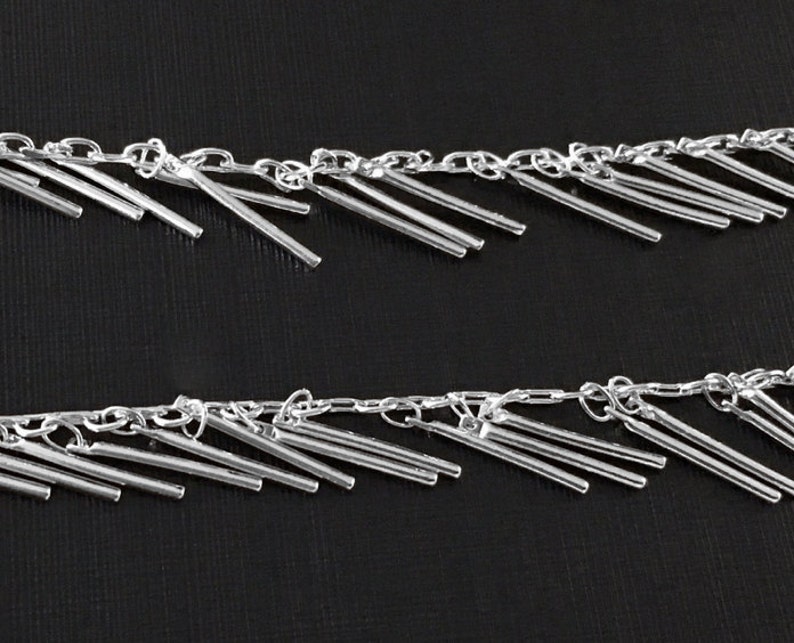 Original rhodium plated brass 1m Jewelry making 15mm long CJ13-10 Handmade chain Stick chain 1.2mm thick Nickel free