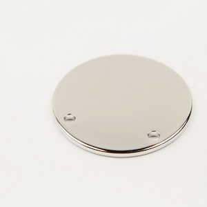 Coin, Nickel free, B15-R1, 5 pcs, 2 holes, 23x1.4mm, Coin disc, Original rhodium plated brass, Brass blank tags, Not easily tarnish, CY08-04