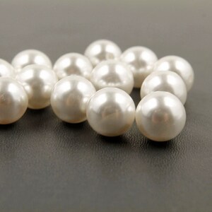 Acryl Perle mit Halbloch, ES63-05, 100 Stück, 10 mm, Creme, Schmuckzubehör ni