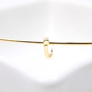May include: A gold-toned metal bracelet with a hook clasp.