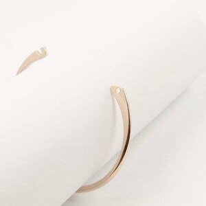 Cuff making supply, C22-P1, 5 pcs, 140mm circumference, 2.6mm thick, Rose gold plated brass, Not easily tarnish