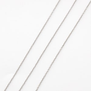 Chain 220S, Nickel free, CJ03-02, 10m, Chain, Rhodium plated copper brass, Design chain, Jewelry making, Jewelry component, 1x0.5mm