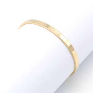 Blank Bangle for Stamping / Engraving / Laser scratching, C6-G1, 5 pcs, Nickel Free, 16K gold plated brass, Adjustable bangle