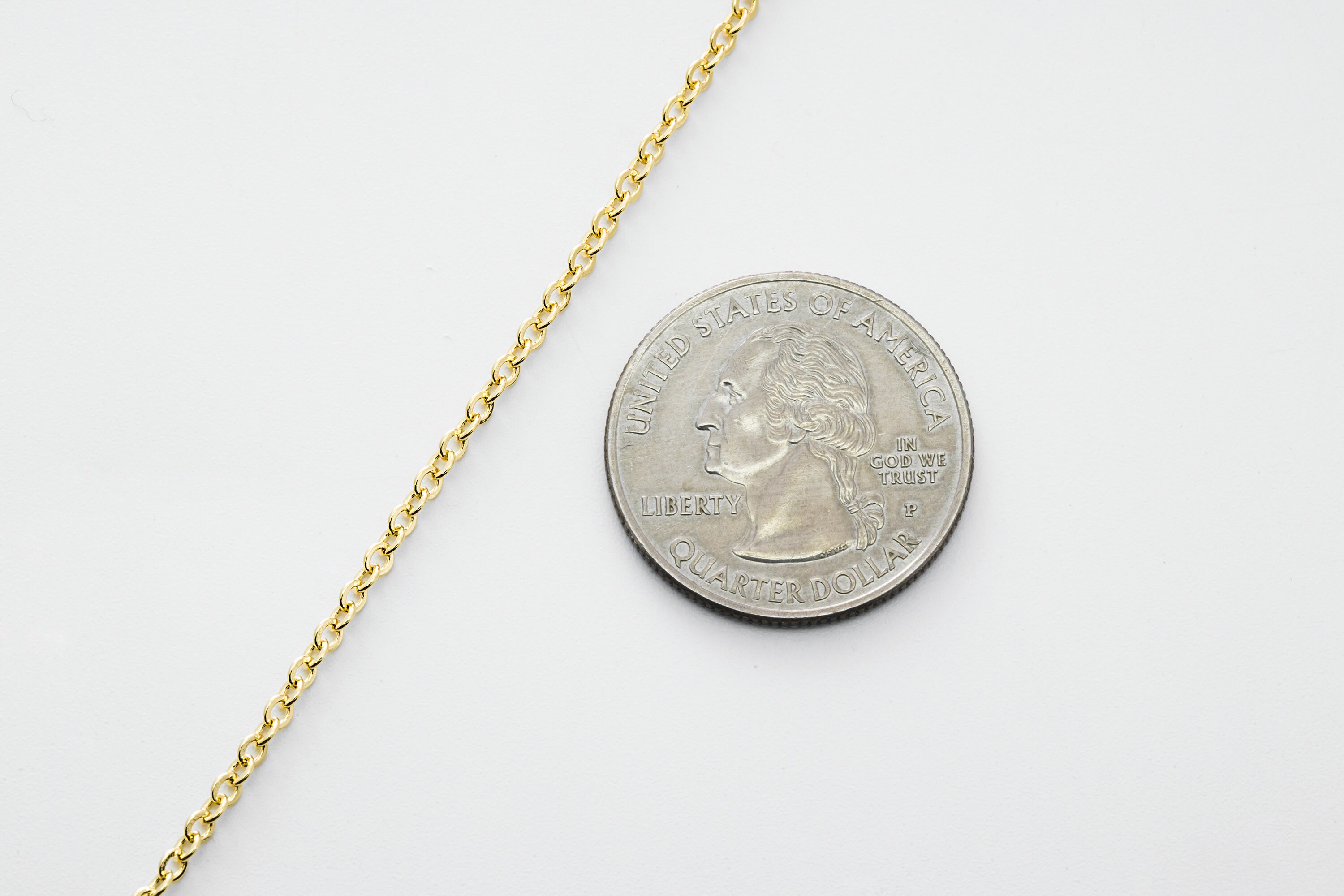 Chain 245SF, Nickel Free, CJ01-01, 10m, 16k Shiny Gold