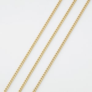 Curb Chain 145SF, Nickel free, CJ01-10, 10m, 16K gold plated copper brass, Design chain, Jewelry making, Necklace Chain, Not easily tarnish