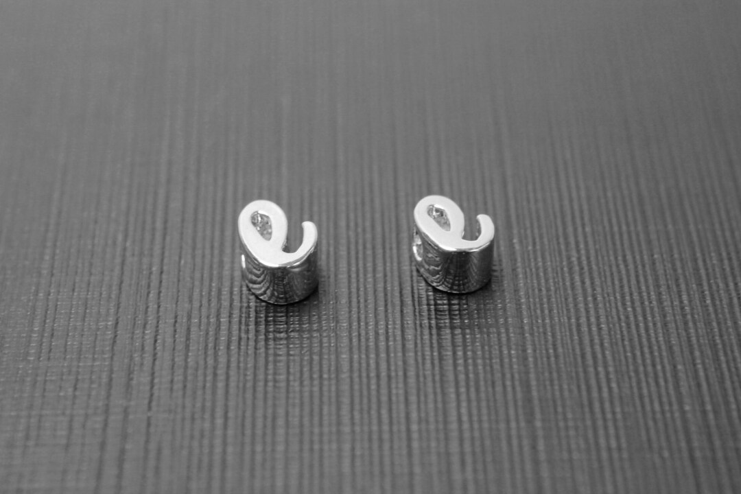 2 Pieces, Markdown, Alphabet E, Nickel Free, AE-R5, 5x4x3mm