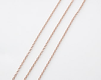 MARKDOWN, Chain 230SF, CJ01-16, 10m, Rose gold plated copper brass, Design chain, Jewelry component, Not easily tarnish