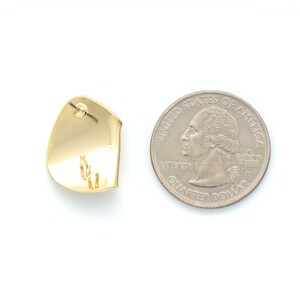Folded Triangle Post W/ Link, Q8-P3, 2 Pcs, 21x16mm, Inner 3mm Open ...