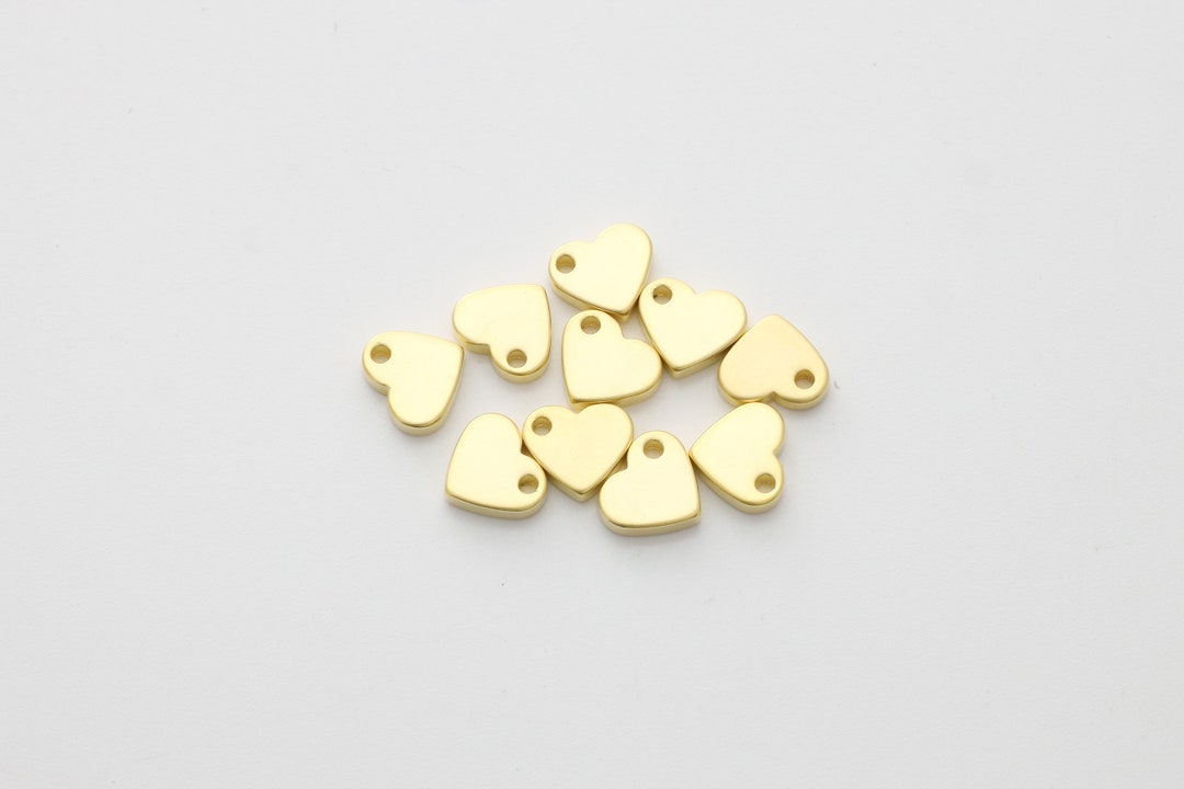 10 Ciondoli Quadrifoglio In Ottone Placcato Oro 18K - Per Braccialetti E Collane Fai Da Te, 60.5x42mm (Beebeecraft)