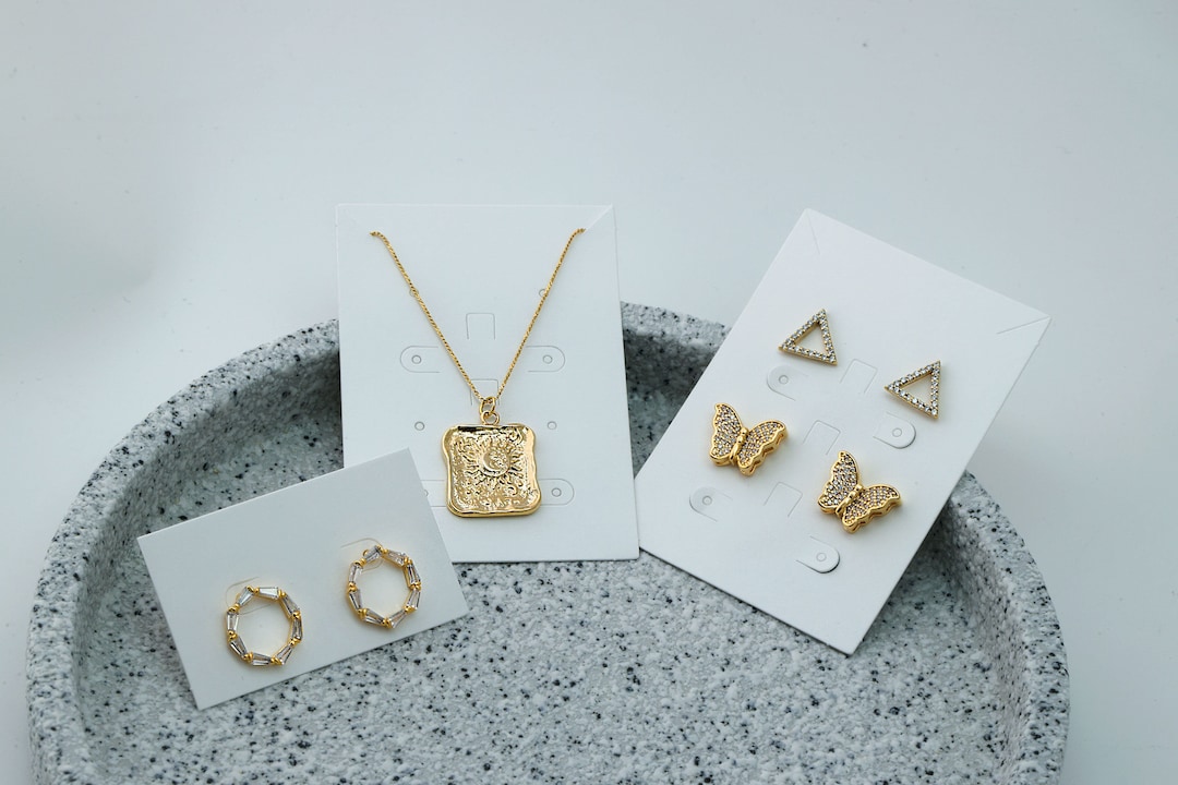 Earring Card ONLY, Paper Earring Tag, Earring Holder, Necklace Tag