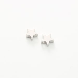 Dije de estrella, S21-R1 sin níquel, 20 piezas, 7~8 mm, Colgante de estrella, Latón chapado en rodio original, Fabricación de joyas, No se empaña fácilmente, GY16-02