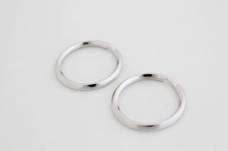 Split Ring, Y7-R2, 1 pcs, Key Ring, Inner 23mm diameter, 3mm Thick, Original Rhodium Plated Iron, Key Chain Ring, Jewelry Making Supplies image 2