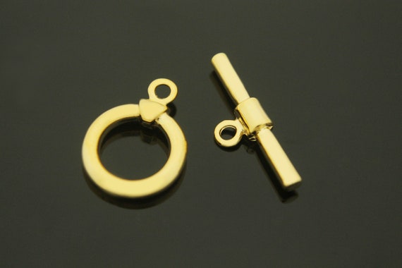Classic toggle clasp, S56-G1, Nickel free, 10sets, 15mm ring, 23mm bar, 16K gold plated zinc alloy, Clasp, Toggle, Jewelry findings, PY29-01