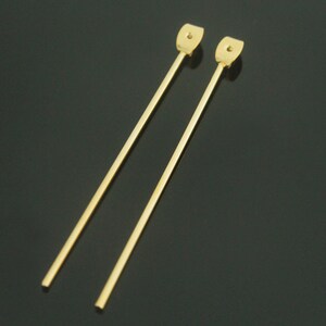 Zapięcie do kolczyków z patyczkiem, S41-P4, 2 szt., Mosiądz złocony, Bez niklu, Zapięcie do kolczyków w kształcie motyla, Geometryczne zapięcie do kolczyków, Styl boho