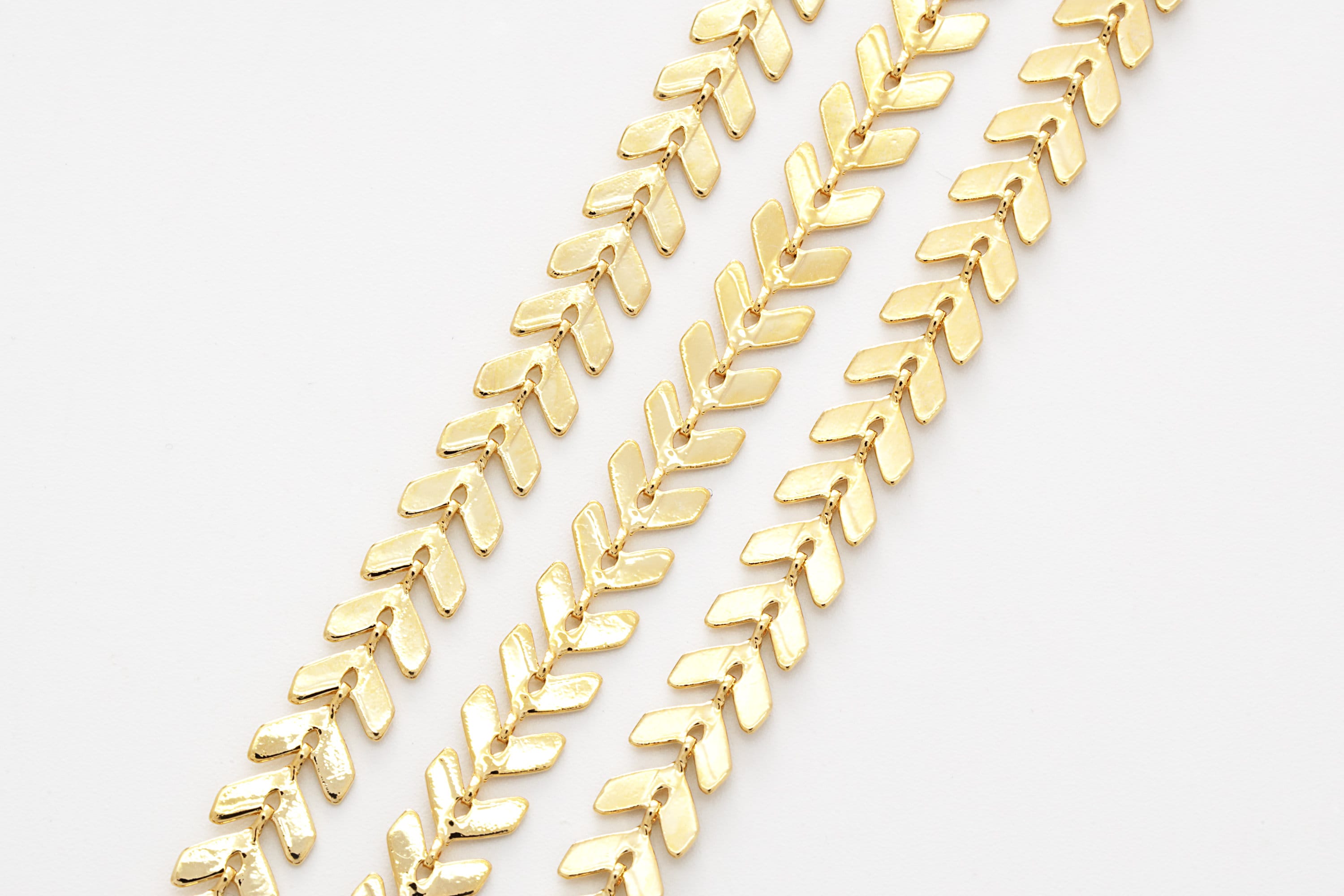 Nickel Free, Fishbone Chain, CJ03-12, 1m, Handmade Chain, 5x6mm