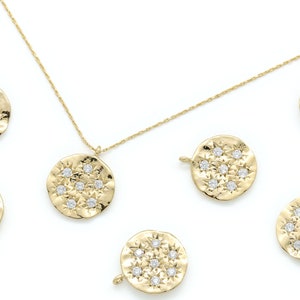 Cubic bomb pendant, Q11-P4, 1 piece, 15.7mm including 1mm open link, 16K gold plated brass, Nickel free, CZ, Medallion pendant,Nickel Free