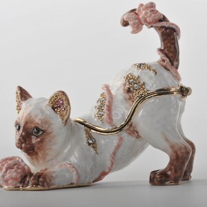 Schaukelpferd Trinket Box Fabergé handgefertigt von Keren Kopal mit Kristall 