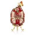 Red butterfly Faberge Egg music box by Keren Kopal product logo