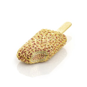 Golden Ice Pop Trinket Box: Keren Kopal Austrian Crystal Faberge Style