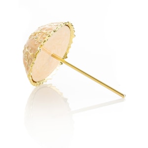Pink Umbrella Trinket Box Handmade by Keren Kopal with Swarovski Crystals Silver Plated