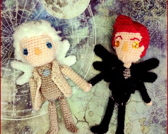 Amigurumi Aziraphale et Crowley