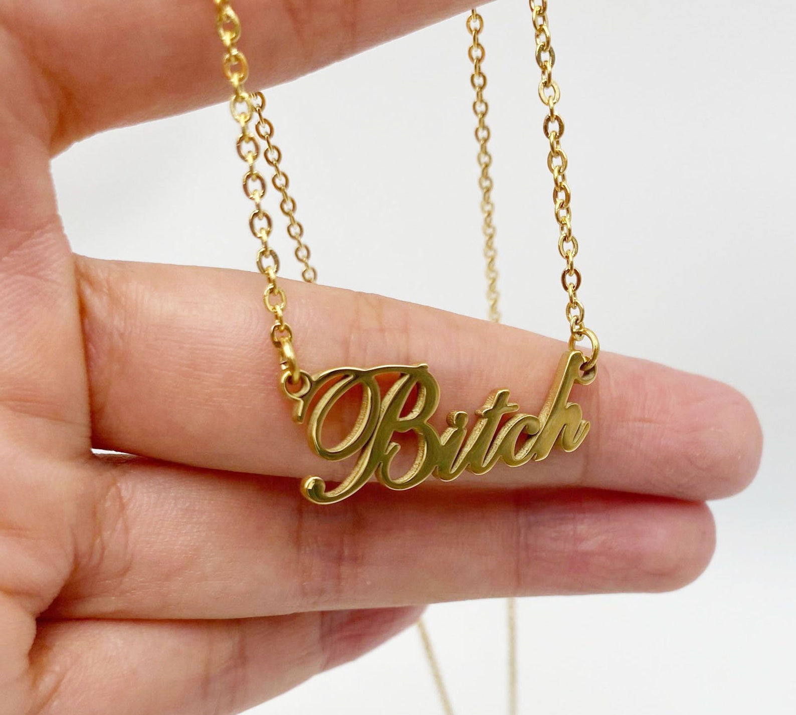 Personalized name tag necklace engraved name necklace name Etsy