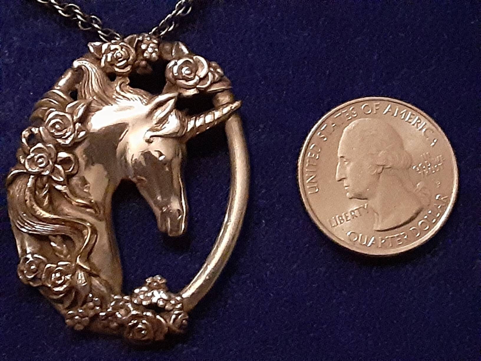 Vintage Gorham Sterling Unicorn Pendant with Original Necklace Etsy