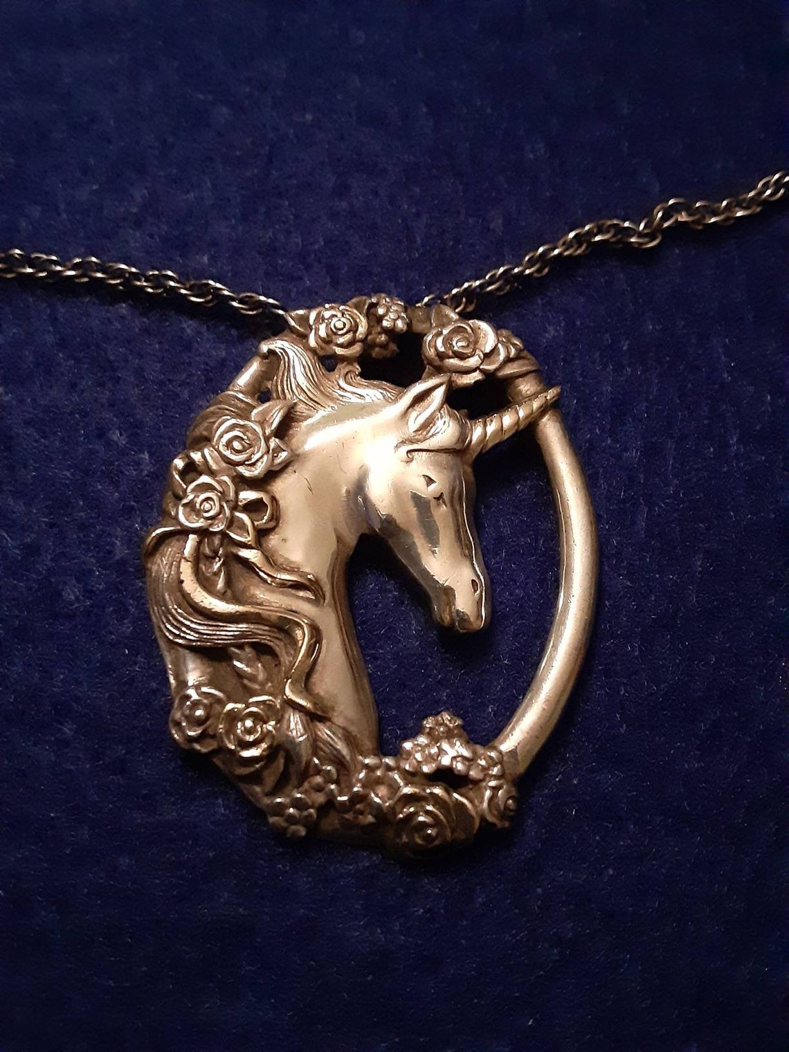 Vintage Gorham Sterling Unicorn Pendant with Original Necklace Etsy