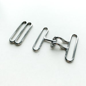 10 sets of 38mm cinch buckle and slide set silver color finish image 2