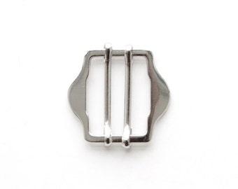 10 pcs of metal vest buckles 25mm x 18mm (silver finish)