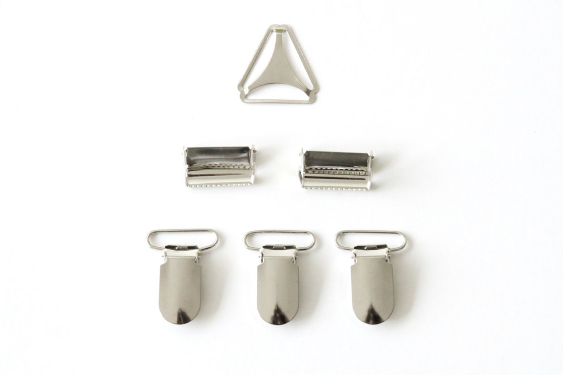 1 Set of 25mm 1 Inch Suspender Hardware Clip Triangle and Etsy