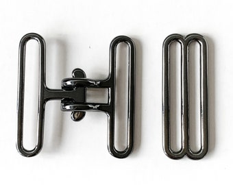 1 set van 50 mm cinch-gesp en schuivenset (bronszwarte kleurafwerking)