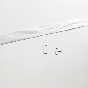 30 sets of bow tie hardware eye and T hook with size ribbon (white ribbon set)