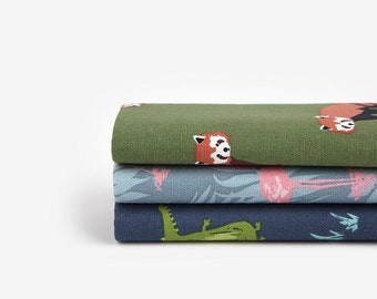 Kwartaal stof Pack Set van 3 patronen voor de quilt Patchwork naaien DIY projecten Dailylike dier 2 (084) katoen